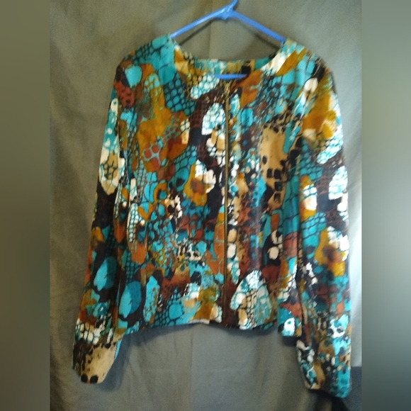 Requirements Abstract Pattern Corduroy Jacket - Picture 1 of 3